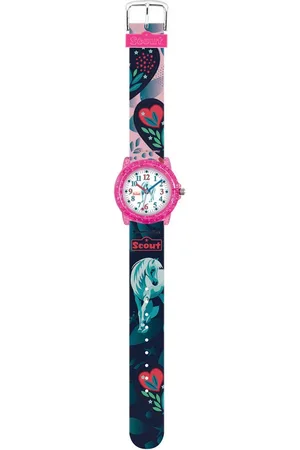 Scout Quarzuhr Crystal 280305052, Armbanduhr, Kinderuhr, Geschenkidee, Schulanfang, Mädchen, Pferd