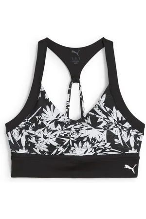 PUMA Sport-BH 4KEEPS TROPICAL AOP Lang geschnittener BH Damen