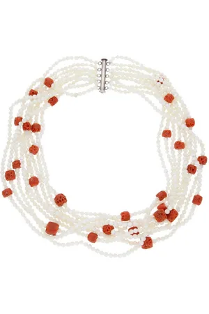 JuwelmaLux Silberkette Halskette 925/000 Sterling Silber mit Perlmutt & Koralle JL (1-tlg) - Verkäufer: Juwelier-Bacak