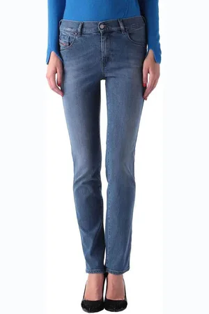 Diesel Straight-Jeans Sandy 0666G Stretch Damen Jeans Hose Slim Straight - Verkäufer: fashion4smile