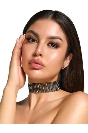 Cottelli Collection Choker Schillerndes Halsband mit Schmucksteinen (1-tlg), mit mehrfach verstellbarem Karabinerverschluss - Verkäufer: Sandritas