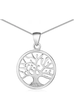Materia Runder Anhänger Damen Silber Lebensbaum / Tree of Life Ø22mm KA-5, 925 Sterling Silber, rhodiniert - Verkäufer: Schmuck