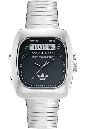 adidas Chronograph RETRO WAVE THREE AOSY250132I, Armbanduhr, Herrenuhr, Damenuhr,Edelstahlarmband,Stoppfunktion,digital
