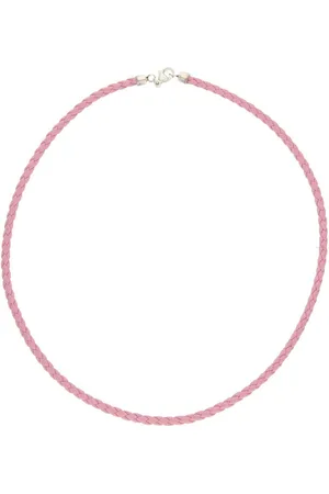 JuwelmaLux Silberkette Leder Halskette rosa 925/000 Sterling Silber JL30-05-4989 (1-tlg) - Verkäufer: Juwelier-Bacak
