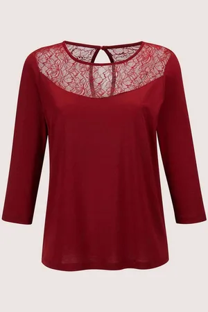 Madeleine Kurzarmshirt Rundhals-Shirt mit Spitze - Verkäufer: Premio Fashion GmbH