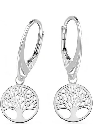 Goldene Hufeisen Paar Ohrhänger Baum des Lebens Brisur Ohrringe aus 925 Silber Lebensbaum Ohrhänger (1 Paar, inkl. Etui), Stabile Klappverschluss - Verkäufer:
