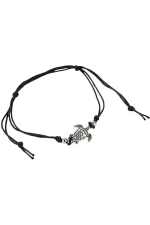Karma Fußkette Schildkröte Beige, od. Türkis Stoff Fußkettchen (Damenfußkette, Strandschmuck, modern, boho), Fußschmuck Urlaub Strand Accessoires - Verkäufer: Sanixa