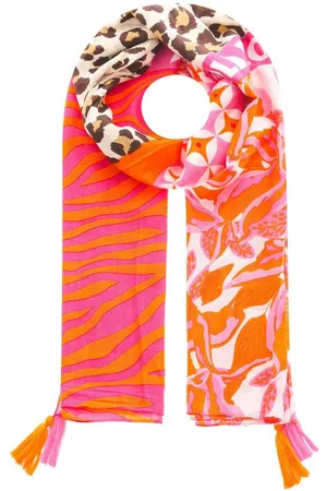 Zwillingsherz Modetuch "Wild Flower", Mit Leo und Zebra Muster