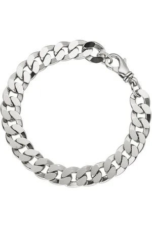 Jobo Silberarmband Panzer-Armband diamantiert, 925 Silber 23 cm