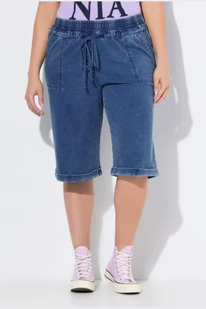 Ulla Popken Jeansshorts Jersey-Shorts Rose weites Bein Elastikbund - Verkäufer: Popken Fashion Group