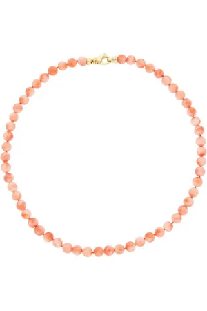 JuwelmaLux Silberkette Halskette 925/000 Sterling Silber vergoldet mit Koralle JL4 (1-tlg) - Verkäufer: Juwelier-Bacak