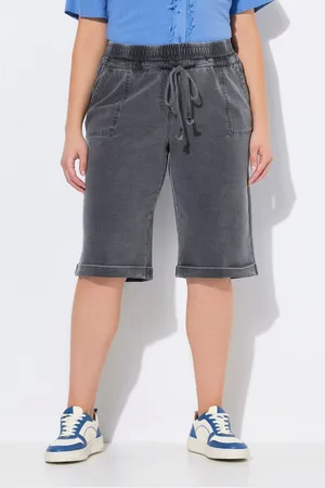 Ulla Popken Jeansshorts Jersey-Shorts Rose weites Bein Elastikbund - Verkäufer: Popken Fashion Group