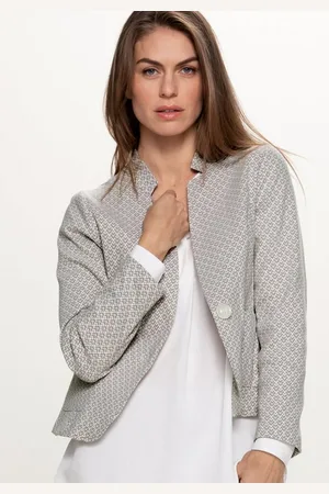 Bianca Kurzblazer LISET mit angesagtem Print im Minimal-Look - Verkäufer: