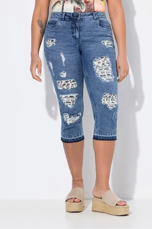 Angel of Style Regular-fit-Jeans 3/4-Caprijeans Carrie destroyed Leo - Verkäufer: Popken Fashion Group