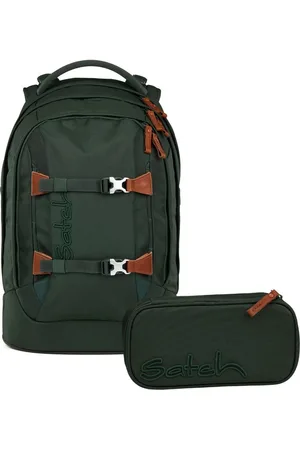 Satch Schulranzen Schulrucksack-Set PACK Nordic Forest Green 2-teilig, Kollektion 2025 (2-teilig), ergonomisch, Your-Size-System: auf Körpergröße anpassbar - Verkäufer: DSBO