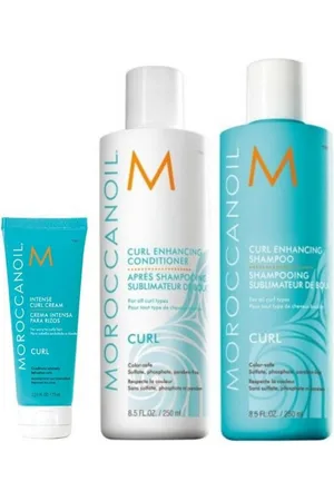 Moroccanoil Haarpflege-Set Locken Trio, Set, 3-tlg., Shampoo + Conditioner + Lockencreme, Anti-Frizz, Feuchtigkeitsspendend - Verkäufer: matuschka-shop gmbh