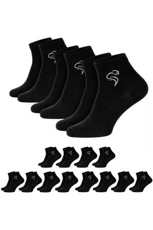 Black Snake Sneakersocken Quarter Socken für Damen & Herren - halbhohe Sportsocken aus Baumwolle 12 Paar Quarter Sneaker Socken - bequem, atmungsaktiv & sportlich - Verkäufer: noorsk