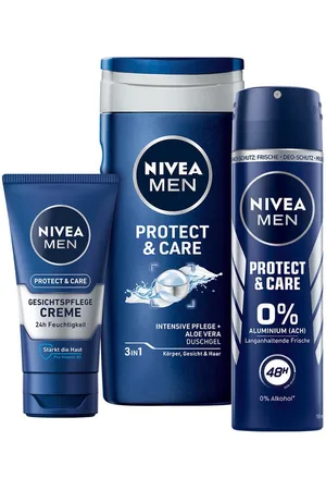 Nivea Feuchtigkeitspflege-Set MEN Travel Buddy Protect & Care Deo Pflegedurche Creme Tasche Set, 1-tlg. - Verkäufer: Favorio