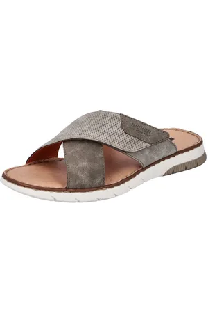 Rieker Pantolette, Sommerschuh, Schlappen, Klettschuh, mit Klettriemchen