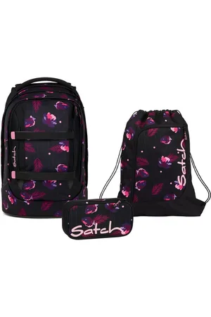 Satch Schulranzen Schulrucksack-Set PACK Mystic Nights 3-teilig, Kollektion 2025 (3-teilig), ergonomisch, Your-Size-System: auf Körpergröße anpassbar - Verkäufer: DSBO
