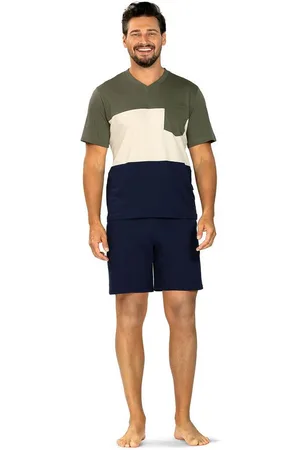 COMTE Shorty Lunar Lounge (Set, 2 tlg., 2-teilig) Herren Pyjama kurz Shorty Kurzarm Baumwolle auch große Größen - Verkäufer: chic4home