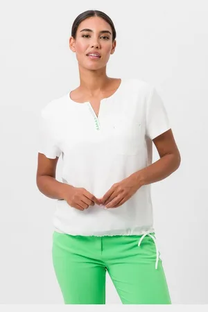 Tuzzi Nero Kurzarmshirt mit farblichen Akzenten am Ausschnitt - Verkäufer: Held Fashion Retail