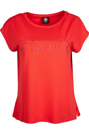 Faber Print-Shirt Shirt mit Wordingprint in Farbe Koralle mit Wordingprint - Verkäufer: Fashion