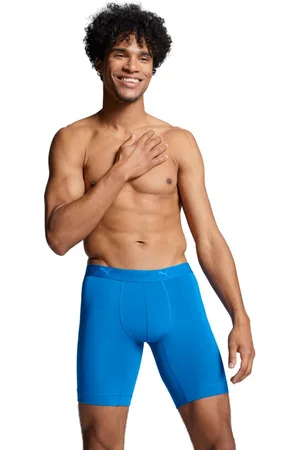PUMA Boxershorts MEN SPORT MICROFIBER LONG BOXERS 2P (Packung, 2er Pack) mit Logo-Bund