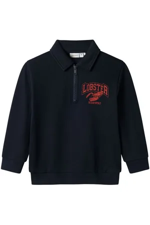 NAME IT Langarmshirt Halbarm-Poloshirt mit Reißverschluss und Lobster-Print NMMFREDDY NREG SWEAT UNB - Verkäufer: ARIZONAS