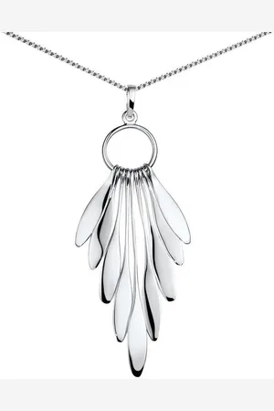 Materia Kettenanhänger Damen Silber Tropfen lang freischwingend KA-449, 925 Sterling Silber, rhodiniert - Verkäufer: Schmuck