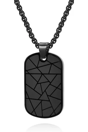 Karma Kette mit Anhänger Dog Tag Anhänger für Herren Edelstahl Schmuck 60cm (Geschenk für Ihn, Herrenhalskette Hundemarke modern), Herrenschmuck Edelstahlkette Männer - Verkäufer: Sanixa