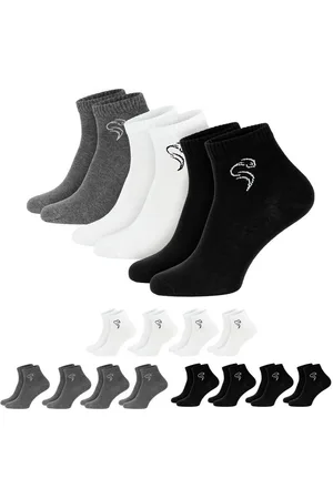 Black Snake Sneakersocken Quarter Socken für Damen & Herren - halbhohe Sportsocken aus Baumwolle 12 Paar Quarter Sneaker Socken - bequem, atmungsaktiv & sportlich - Verkäufer: noorsk