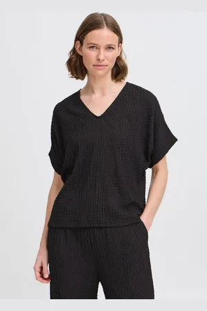 B YOUNG V-Shirt BYUMMI Klassisches T-shirt mit Strukturmuster - Verkäufer: meinemarkenmode