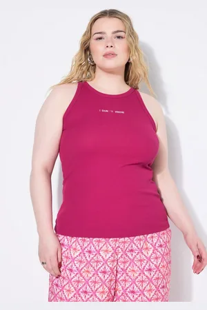 STUDIO UNTOLD Longtop Tanktop Slim Shape Strukturjersey Stickerei - Verkäufer: Popken Fashion Group