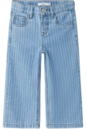 NAME IT Regular-fit-Jeans Weite Jeans Gestreift mit Verstellbarem Bund NMFROSE WIDE STRIPE JEANS 4008-NM D - Verkäufer: ARIZONAS