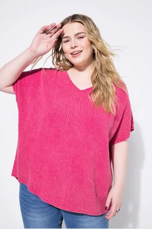 STUDIO UNTOLD Druckbluse Blusenshirt oversized Musselin V-Ausschnitt - Verkäufer: Popken Fashion Group
