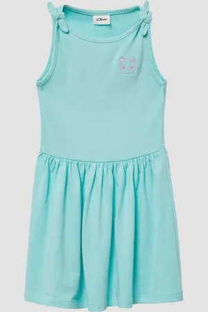 QS by s.Oliver Minikleid Ausgestelltes Kleid mit Knotendetail und Stickerei Stickerei - Verkäufer: