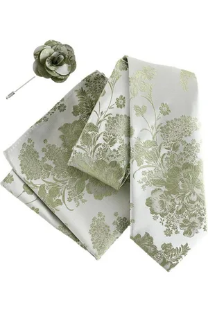Next Krawatte Krawatte mit Blumenprint und Einstecktuch, Set (3-St) - Verkäufer: Germany GmbH