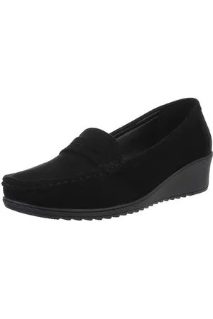 Ital-Design Elegante Mokassins mit Keilabsatz für vielseitige Anlässe Slipper (89319019) Keilabsatz/Wedge Mokassins in - Verkäufer: