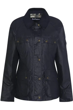 Barbour Outdoorjacke Wachsjacke Arlo Utility Royal Navy/Ancient Tartan - Verkäufer: Stordeur Jagd und Outdoor