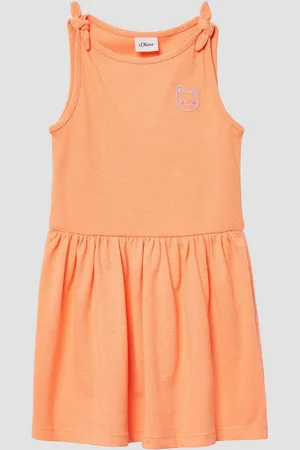 QS by s.Oliver Minikleid Ausgestelltes Kleid mit Knotendetail und Stickerei Stickerei - Verkäufer: