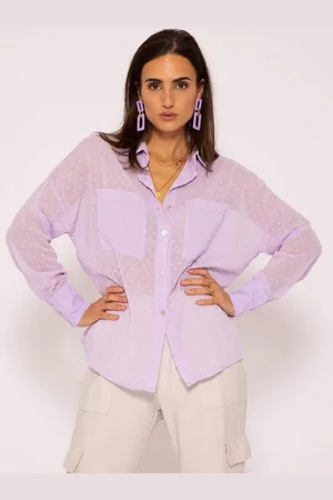 SASSYCLASSY Langarmbluse Oversize Bluse Damen Langarm - elegant & festlich Hemdbluse lang aus Plumetis-Gewebe - Verkäufer: