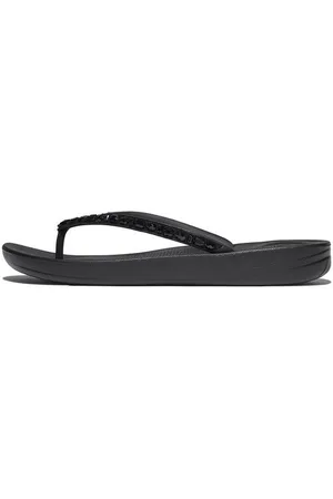 FitFlop IQUSHION MULTI-CRYSTAL ERGONOMIC FLIP Zehentrenner All Black - Verkäufer: Shoedeal Jana Sievers e.K.