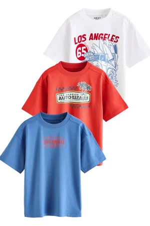Next Print-Shirt 3er-Pack Relaxed Fit Kurzarm-T-Shirts mit Grafik (3-tlg) - Verkäufer: Germany GmbH