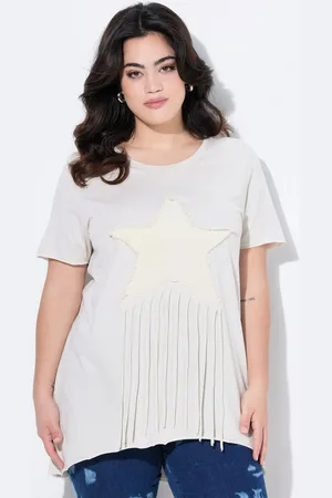 Angel of Style T-Shirt T-Shirt A-Linie Stern mit Fransen - Verkäufer: Popken Fashion Group