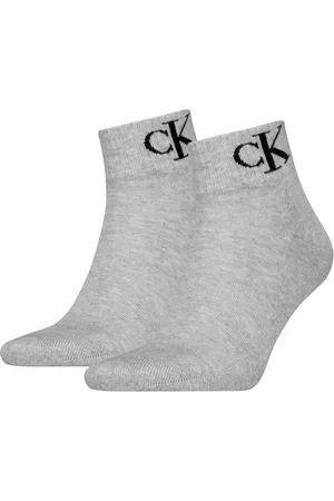 Calvin Klein Kurzsocken CKJ MEN QUARTER 2P MONOGRAM (2-Paar, 2 Paar) mit dezenter Logostickerei