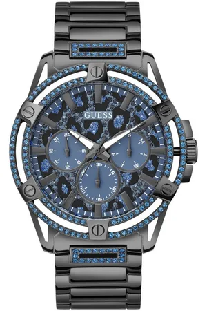 Guess Multifunktionsuhr KING GW0497G5, Quarzuhr, Armbanduhr, Herrenuhr, Datum, Edelstahlarmband