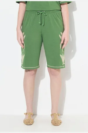 Ulla Popken Jeansshorts Jersey-Shorts weites Bein Elastikbund Biobaumwolle - Verkäufer: Popken Fashion Group