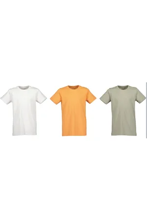 Blue Seven T-Shirt Jungen 3er T-Shirt uni weiß karotte khaki (3-tlg) - Verkäufer: nettibeck