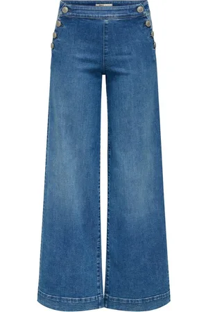 ONLY High-waist-Jeans ONLMADISON HW BUTTON WIDE DNM GEN769NOOS
